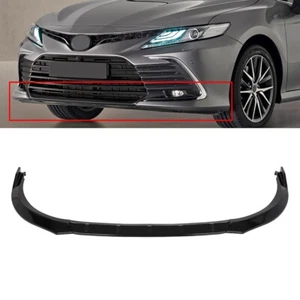 Front Bumper Lip Spoiler For 2021-2023 Toyota Camry LE XLE Glossy Black - Picture 1 of 24