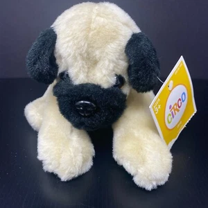 Circo Target Tan Beige Pug Dog Plush 7" Stuffed Animal Black Face Ears NWT 2009 - Picture 1 of 7