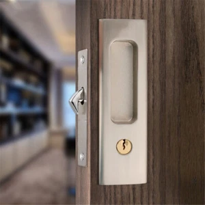 Invisible Barn Door Locks with 3 Keys Handle for Sliding Door Furniture Hardware - Picture 1 of 51