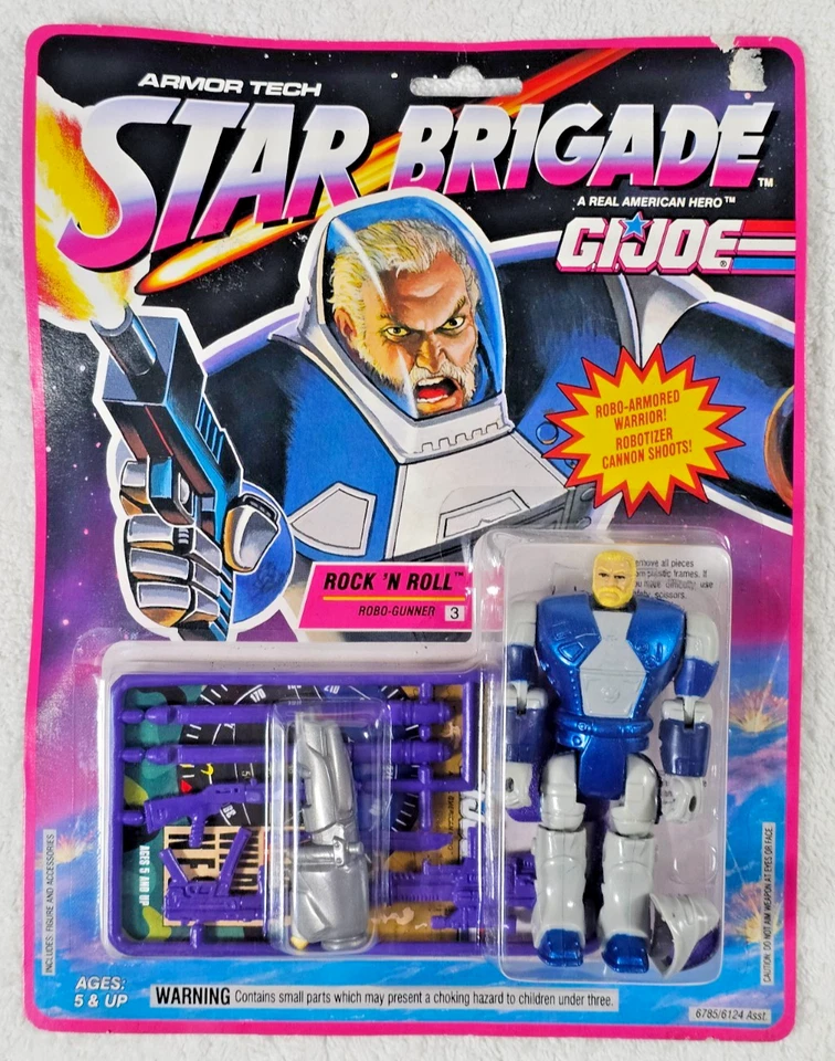 Vintage 1993 Gi Joe Star Brigade Rock N Roll Figure Hasbro