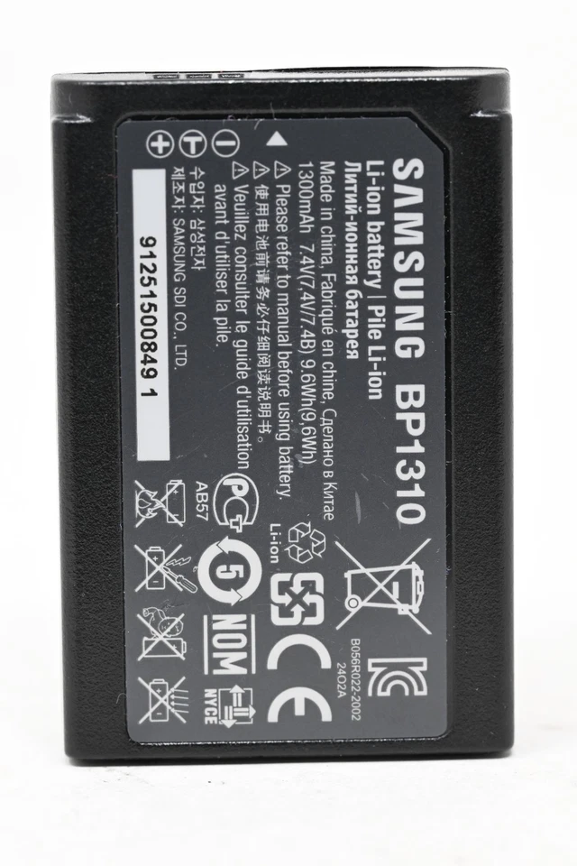 Подлинный аккумулятор Samsung BP-1310 для NX5, NX10, NX11, NX20, NX100 (#B47) - Изображение 1 из 2