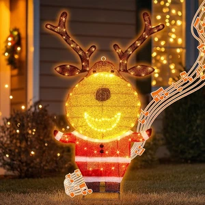 Beleuchtet Rentier Aussen mit 146 Warmweißen LEDs Stehende Weihnachtsdeko mit... - Bild 1 von 9
