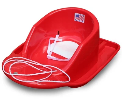 Flexible Flyer Toddler Boggan Red Plastic Injection Molded Toboggan 27L x 10.5H - Image 1 of 3