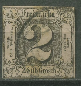 Thurn und Taxis 1852/58 2 Silbergroschen 5 gestempelt, kleiner Fehler - Bild 1 von 1