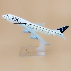 Modelo de avión diecast 1:400 16 cm Pakistan International Airlines Boeing 747 PIA - Imagen 1 de 8