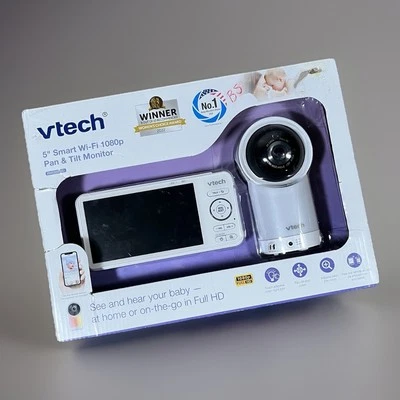 Vtech 5 pulgadas inteligente Wi-Fi 1080P cámara para bebé monitor panorámico e inclinable Foto 1 de 4
