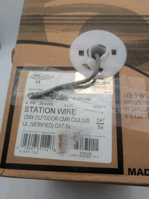 UTP Cat-5e Riser CMR-CMX OUTDOOR 100% Solid Copper 435 ft General Cable Wire  - Image 1 of 4