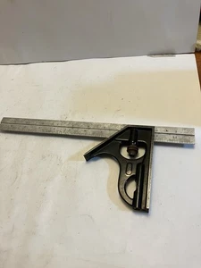 Starrett Square 12” Rule Level No. 4R Grad Hardened Machinist Tools USA - Picture 1 of 10