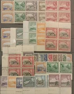 Cyprus Blocks & Stamps 1934 - 1938, Unmounted Condition, Mint Never Hinged V.F - Picture 1 of 2