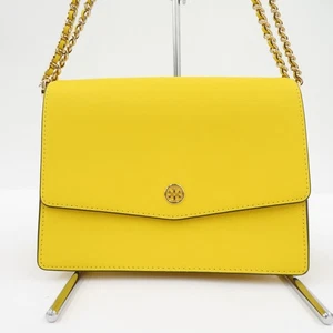 Tory Burch Robinson Shoulder Bag Floral 62020 787 Yellow - Picture 1 of 15