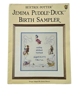 Beatrix Potter Jemima Puddle Duck Birth Sampler Cross Stitch Pattern 646 Geese - Picture 1 of 4