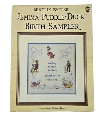 Beatrix Potter Jemima Puddle Duck Birth Sampler Cross Stitch Pattern 646 Geese - Image 1 of 4