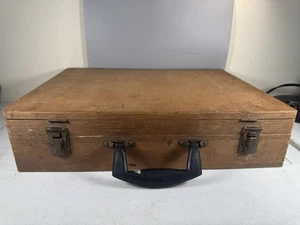 Vintage Künstler Malkasten aus Holz 40er-50er Jahre mit Tablett 17x13x4 - Bild 1 von 19