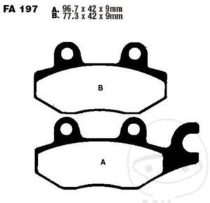 EBC Pastillas Freno EPFA197HH para Kymco Pulsar Hipstr Quannon k-Pipe CK1 125 - Imagen 1 de 1