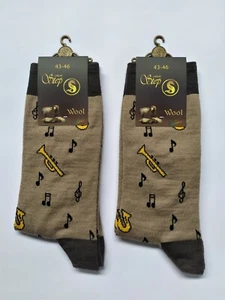 Herren lustige Motive hochwertige 85%Merinowolle bunte 2er Pack Socken Gr.39-46 - Bild 1 von 6