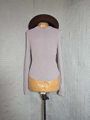 Miou Muse viscose ribbed top in Gray Y2K Small S - Image 1 of 4