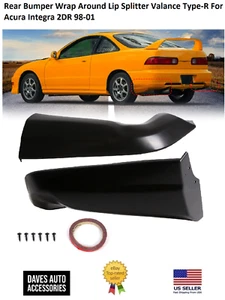 Juego de divisor de labios envolvente de esquina trasera se adapta a Acura Integra 1998-2000 - 2 puertas - Imagen 1 de 9