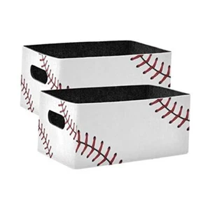 Baseball Storage Bins Baskets for Organizing 2Pack, Sturdy Storage Basket A03 - Picture 1 of 7