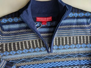 KRIMSON KLOVER Sweater Women sz M Blue Fair Isle Wool Zip Erika Over Yonder NWT - Picture 1 of 8