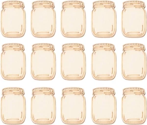 60Pcs Wooden Mason Jar Cutouts Wooden Pieces Craft DIY Wooden Crafts Wooden Slic - Picture 1 of 8