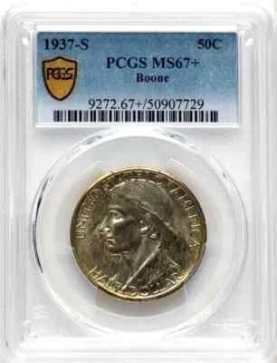 1937-S Boone Half Dollar 50C - Certified PCGS MS67+ Plus Grade - Image 1 of 2