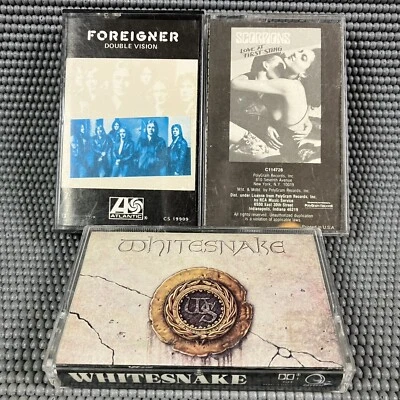 (3) Cassette Whitesnake Self Titled, Scorpions Sting, Foreigner DBVision Tested - Image 1 of 4
