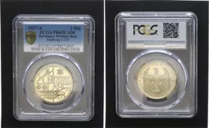 3 Reichsmark J.330 University Marburg 1927 A Proof PR65CAM 93306 - Picture 1 of 1