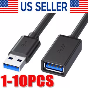 Cavo Prolunga USB3.0 Alta Velocità Cavo Prolunga Adattatore TipoA Maschio a Femmina Lotto - Foto 1 di 13