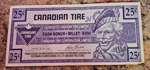 argent Canadian Tire 25 Cents 0035989643 1992 Cover