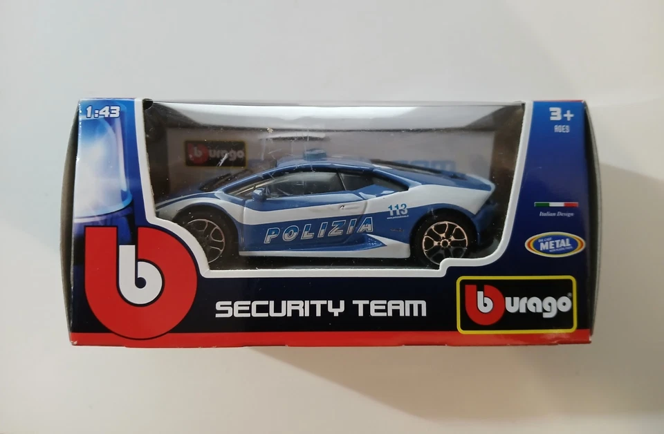 Burago 1:64 Lamborghini Gallardo Polizia Di Stato Italiana Police Supercar Italy - Immagine 1 di 1
