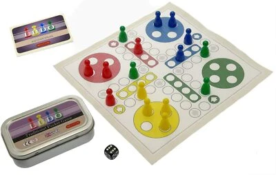 Ludo. Traditional Pocket Game, 2-4 Players. Contains Game Mat, Playing Pieces An - Image 1 of 2