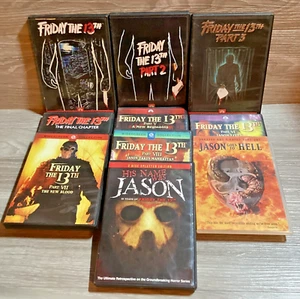Friday the 13th Collection Widescreen 10 DVD Lot + His Name Was Jason w/Poster - Picture 1 of 15