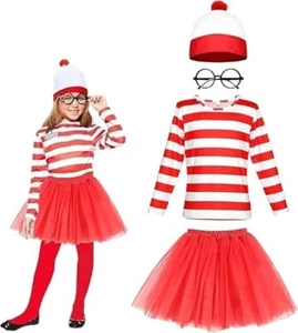 Wally Girls Fancy Dress Costume Instant Kit Book Week Day Party Outfit - Picture 1 of 8