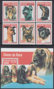 TOGO Sc # 1911A-G CPL MNH SET + S/S - DOGS - Picture 1 of 1
