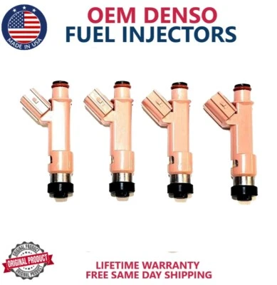 Inyector de combustible Denso 4X fabricante de equipos originales para Toyota Prius C 2012-2016 1,5 L l4 #23250-21090 Foto 1 de 4