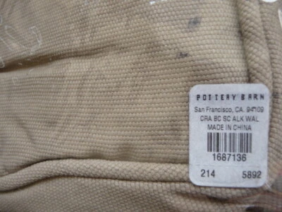 Funda protectora Pottery Barn Comfort sin brazos con borde de caja de lona de nogal Foto 1 de 2