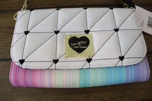Luv Betsey x Betsey Johnson NWT Crossbody Wallet + Coin Pouch Rainbow - Picture 1 of 12