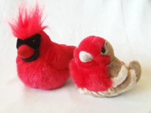2 Wild Republic Plush Birds Cardinal & House Finch Both w/ Sound -No Hang Tags - Picture 1 of 7