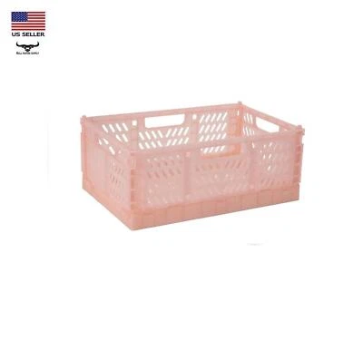 Розовый складной ящик на 7 кварт 8 дюймов Wx5 дюймов Hx12 дюймов D расширенный для домашнего офиса общежития - Изображение 1 из 4
