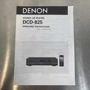 Denon DCD-825 Operating Instruction Manual 1990s Vintage Stereo HiFi CD Player - Picture 1 of 2