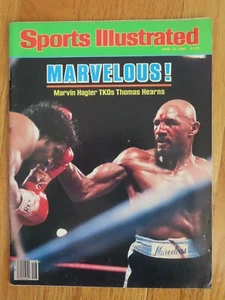 THOMAS HEARNS MARVELOUS MARVIN HAGLER Sports Illustrated 4/22/85 No Label - Picture 1 of 1