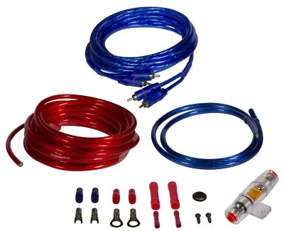 Crunch CRK10 10mm² Kabel Set CarHifi Auto Kabel Satz für Endstufe Verstärker Amp