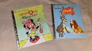 2 BOOKS  MINNIE N ME,  LADY and the TRAMP   "LITTLE GOLDEN BOOKS"    PRE-OWNED - Picture 1 of 6