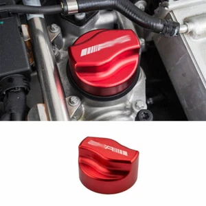 Red Aluminum Outside Engine oil Cap Cover Trim 1PCS For Benz C-Class 2015-2021 - Picture 1 of 7