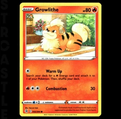 Growlithe 032/264 Swsh08: Fusion Strike EN Pokémon TCG - Image 1 of 3