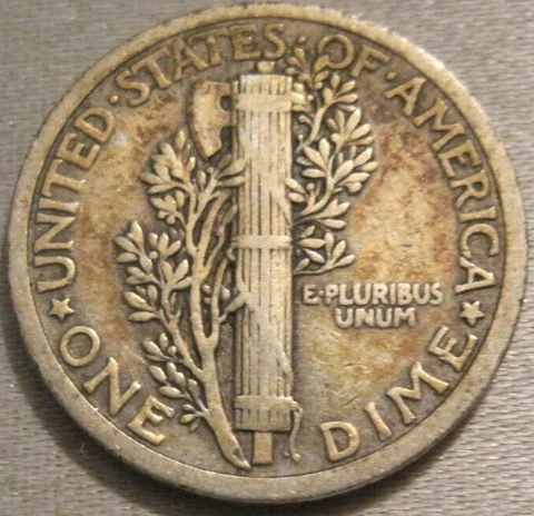 BETTER AS SHOWN - 1917 P MERCURY DIME *** 90% SILVER *** 653 Cover