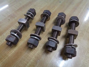 4 - SENSATION MOWER AXLES WITH ADJUSTER NUTS AND HARDWARE  WESTERN PRO, BOBCAT - Picture 1 of 8