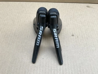 SRAM Rival 10-Speed Shifters 2 X 10 Very Nice  Lever, Carbon Fiber Levers - Image 1 of 4