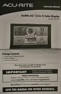 Acurite Model 06095M Weather Station 5 in 1 HD Color Display Only New In The Box - Picture 1 of 3
