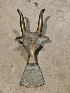 Vintage Solid Brass Longhorn Steer Bull Boot Jack 9" - Bild 1 von 4